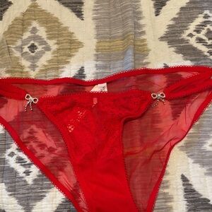 Victoria secret nwt Elegant Red Lace Women's Panties